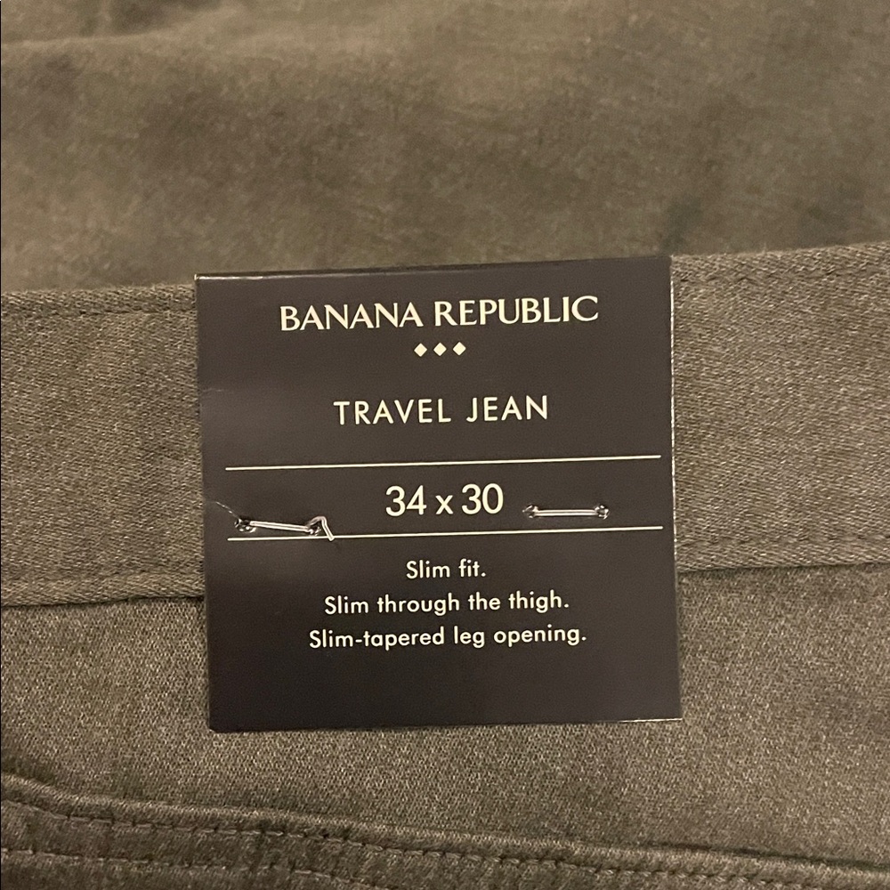 Banana Republic Dark Olive Travel Jean - Picture 4 of 9